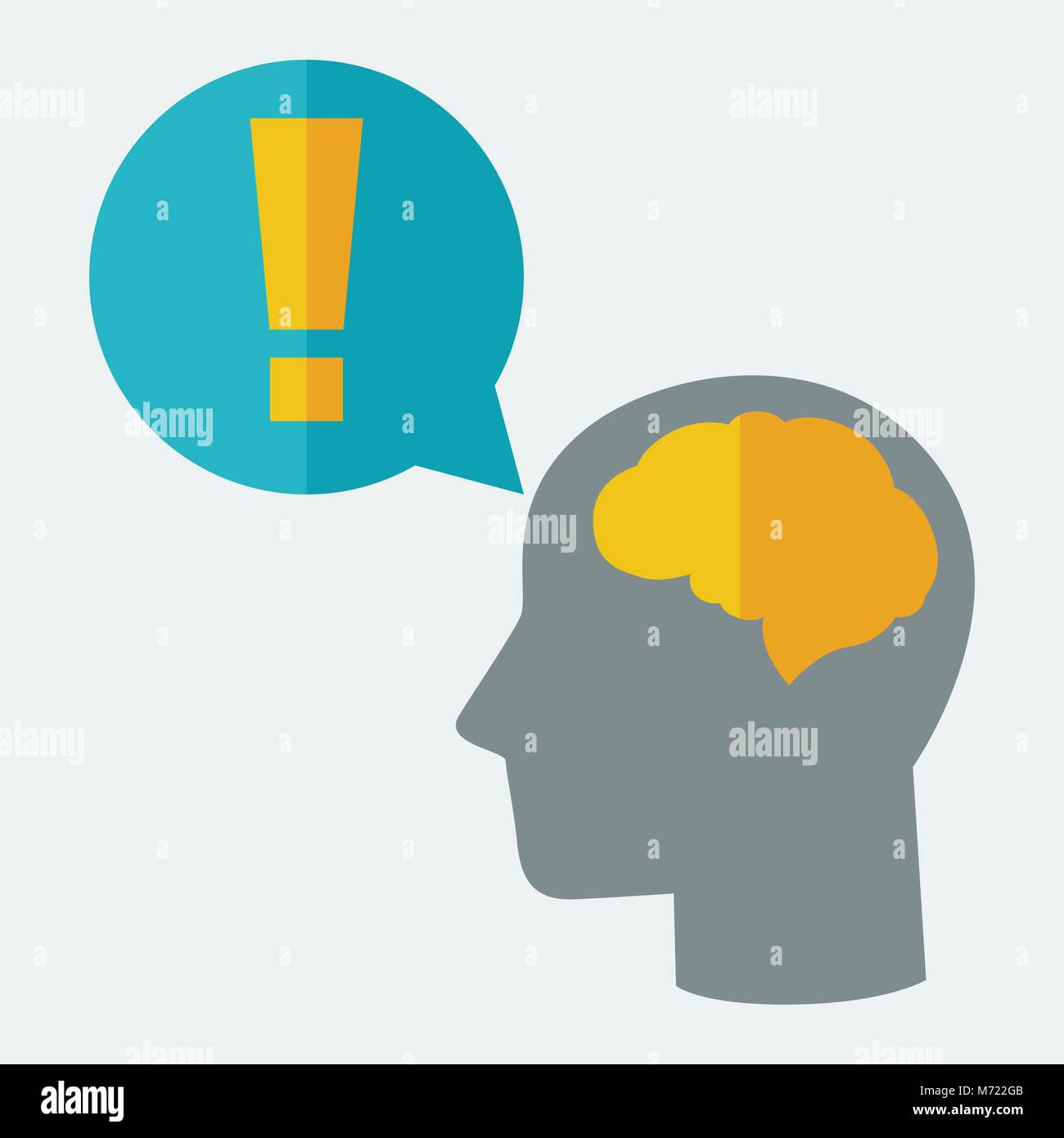 Brainstorm idea concept illustration in flat style Stock Vector Image ...