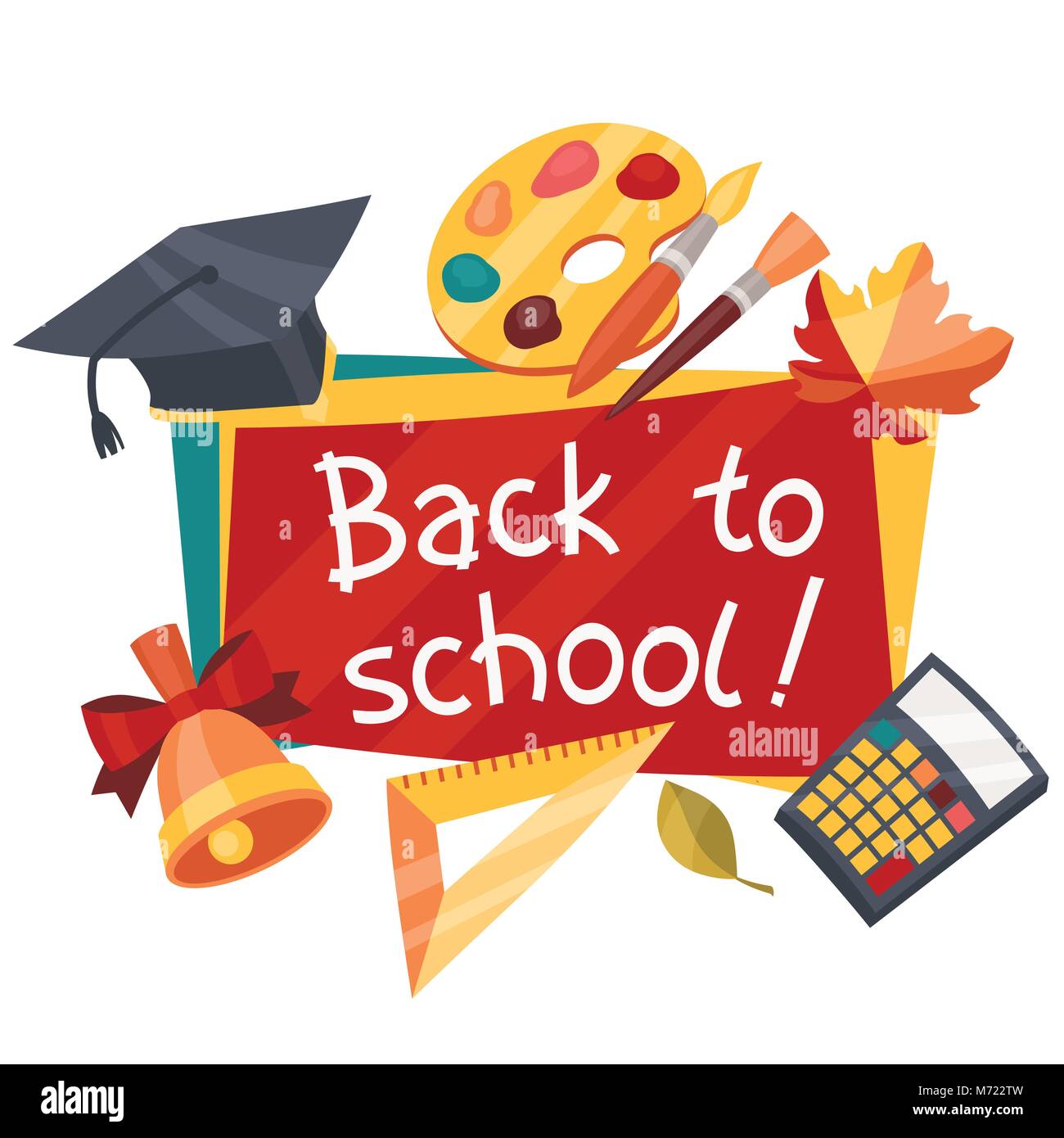 Back to school background with education icons Stock Vector Image & Art ...