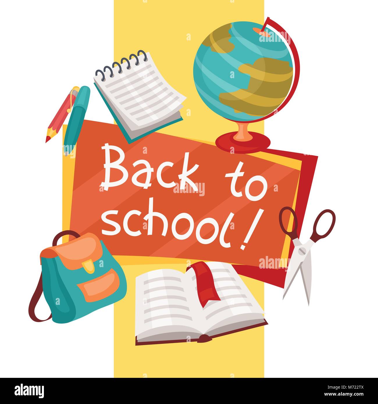 Back to school background with education icons Stock Vector Image & Art ...