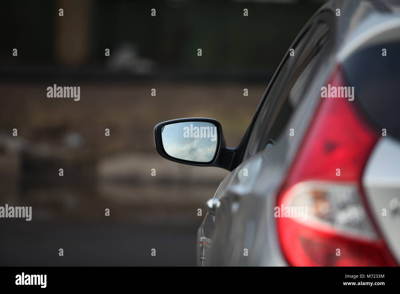 Car Rear View Mirror Stock Photo Alamy