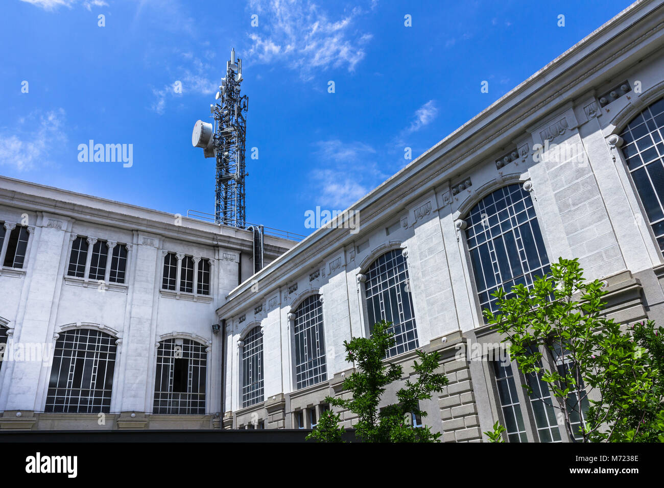 View of Renovated and converted industrial building hi-res stock photography ...