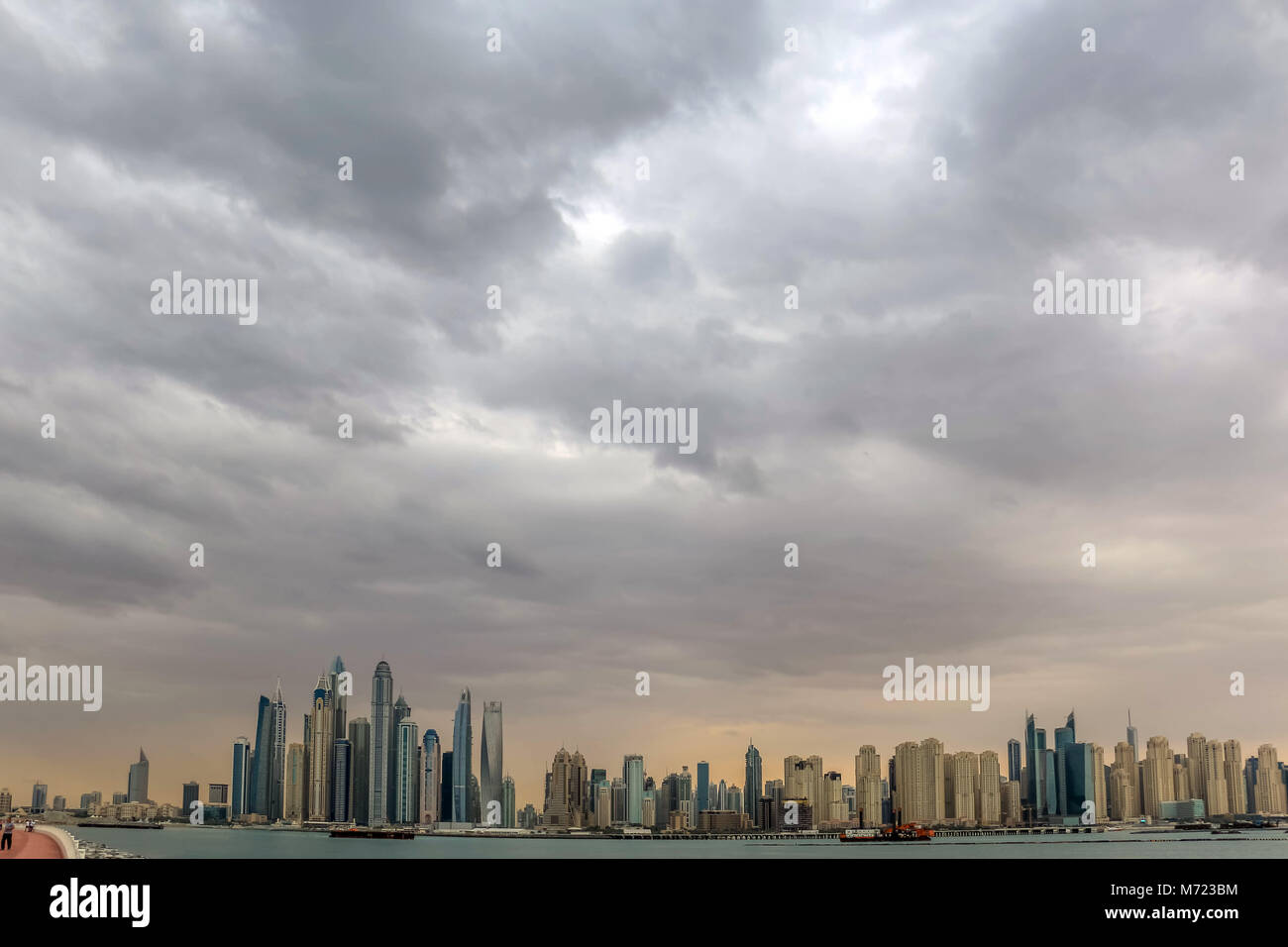 Dramatic Cloudy Sky for Thunderstorm, Cloudscape Over Arabian Sea Stock ...