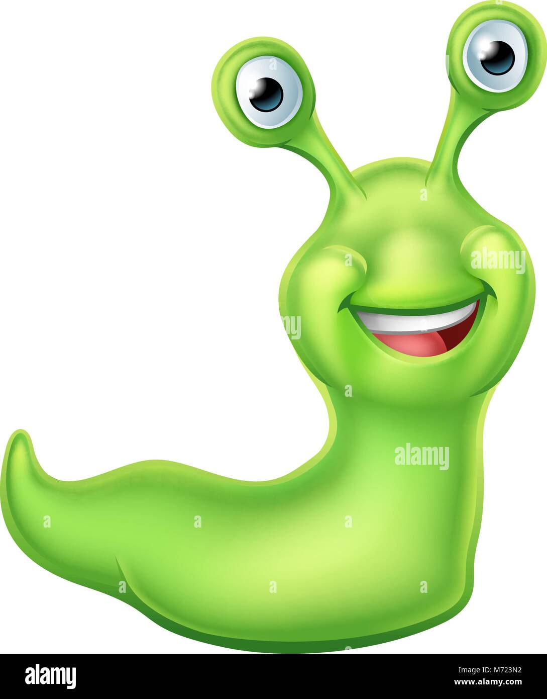 Slug Cartoon Character Stock Vector