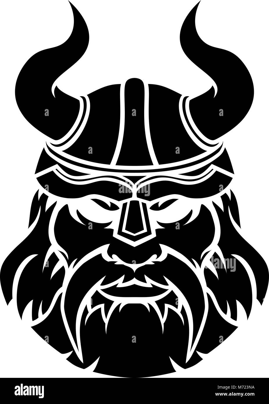 Viking Warrior Mascot Stock Vector