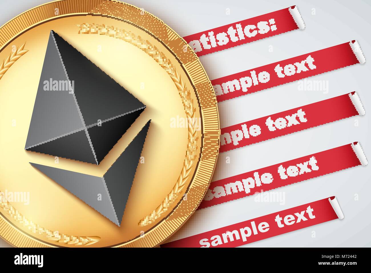 Background of Ethereum Infographic Stock Vector