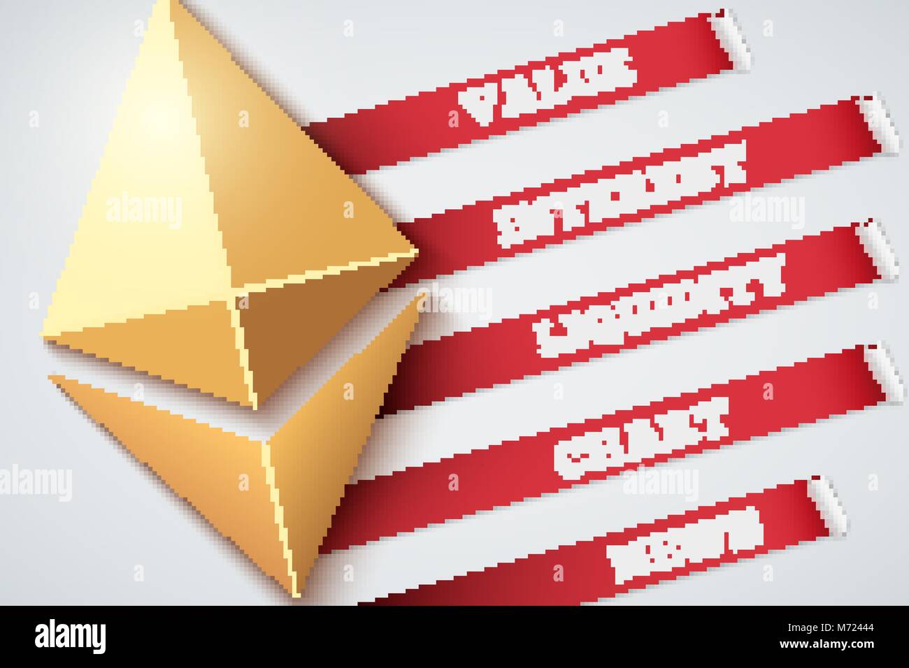 Background of Ethereum Infographic Stock Vector