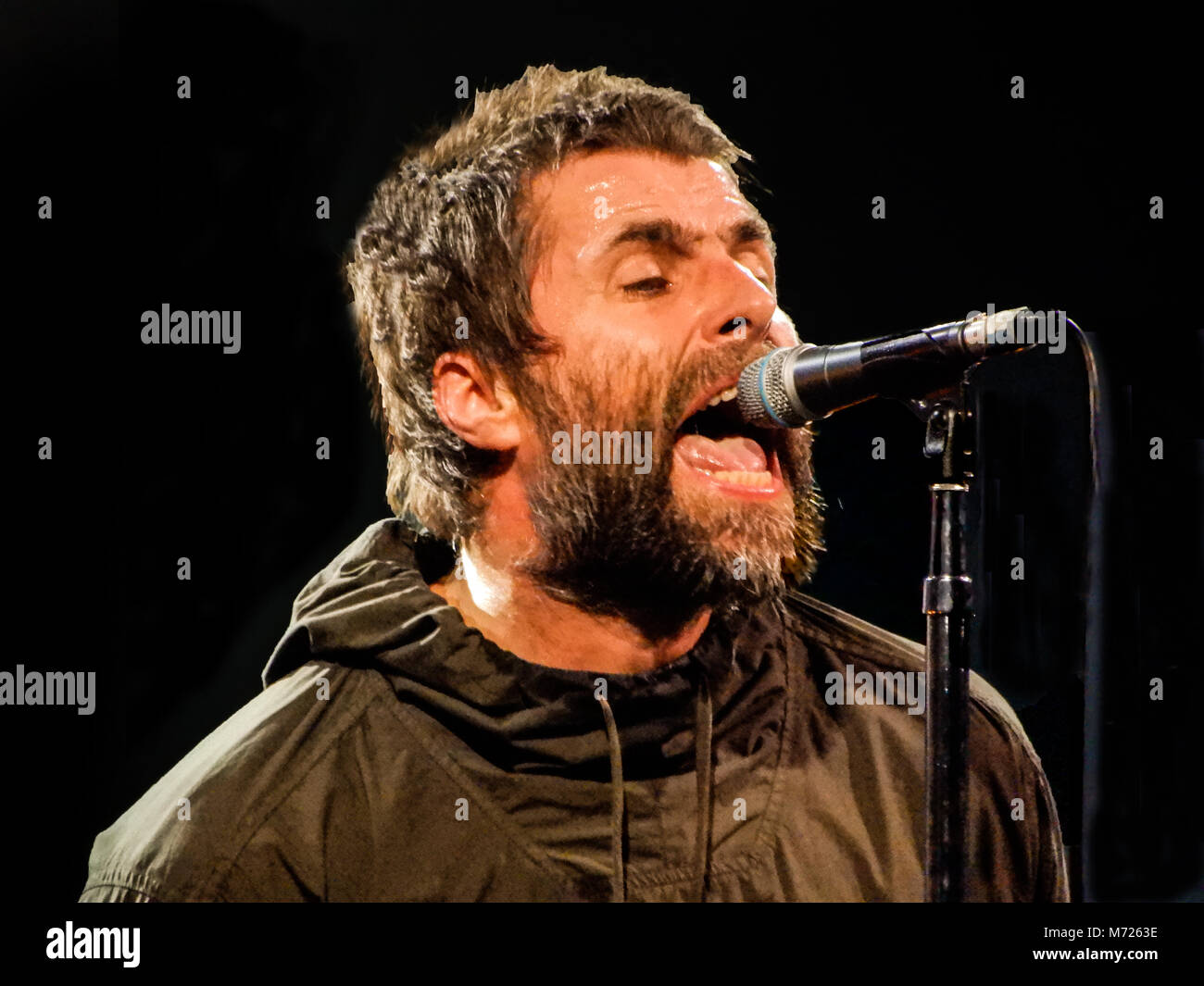 Gallagher Italian Rapper MILAN, ITALY, FEBRUARY 26, 2018 - Liam Gallagher performs in concert at ...