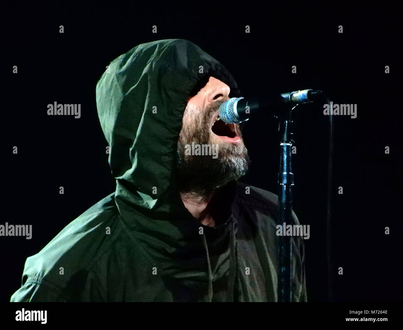 MILAN, ITALY, FEBRUARY 26, 2018 - Liam Gallagher performs in concert at Fabrique in Milan, Italy on February 26, 2018. Stock Photo