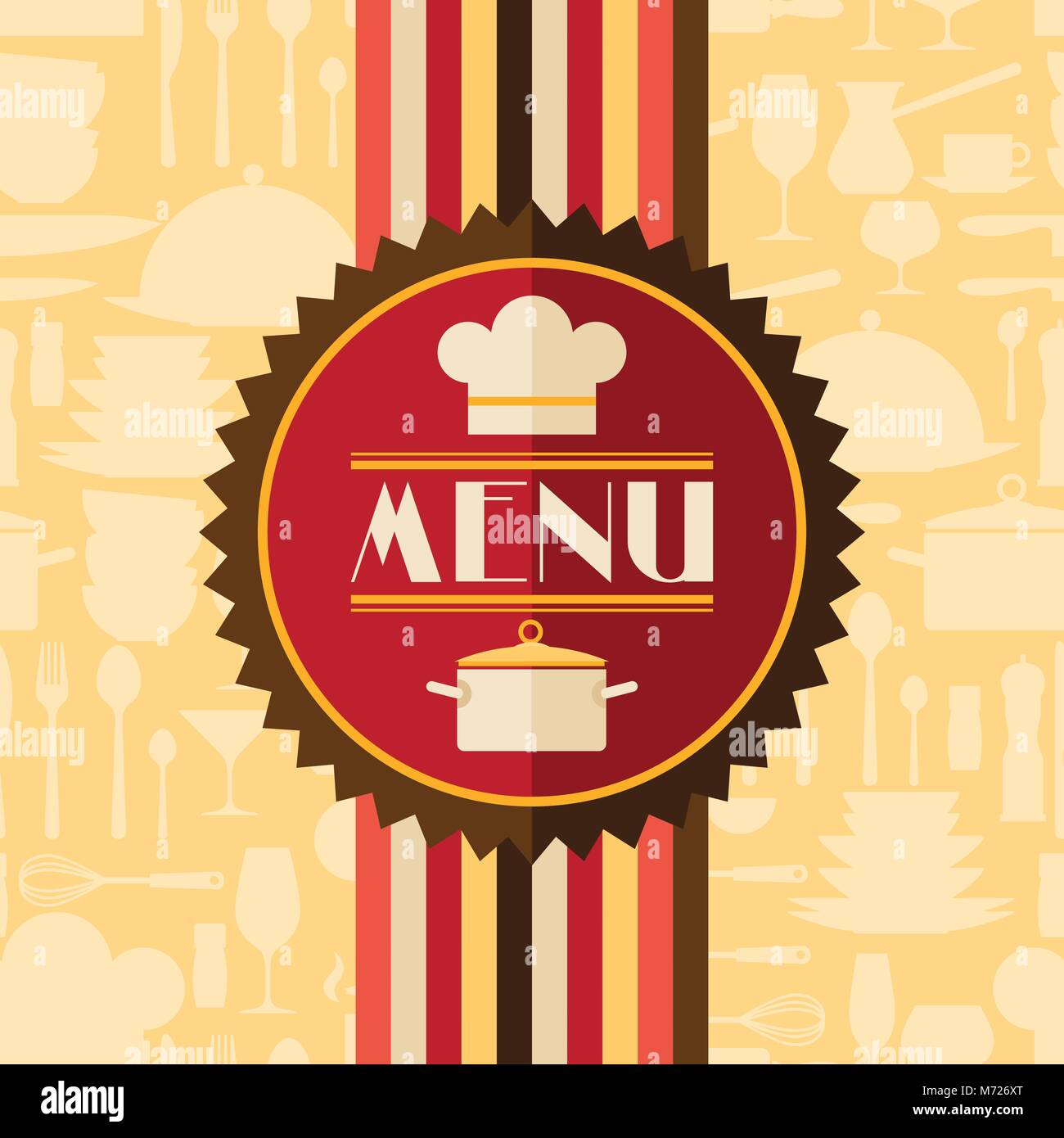 Restaurant menu background in flat design style Stock Vector Image & Art -  Alamy