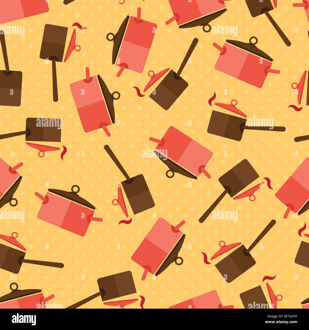 Kitchen Service Pattern Seamless pattern with restaurant and kitchen utensils Stock Vector ...