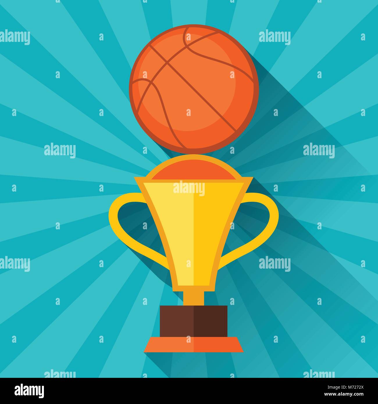 Championship trophy logo design - basketball Vector Image