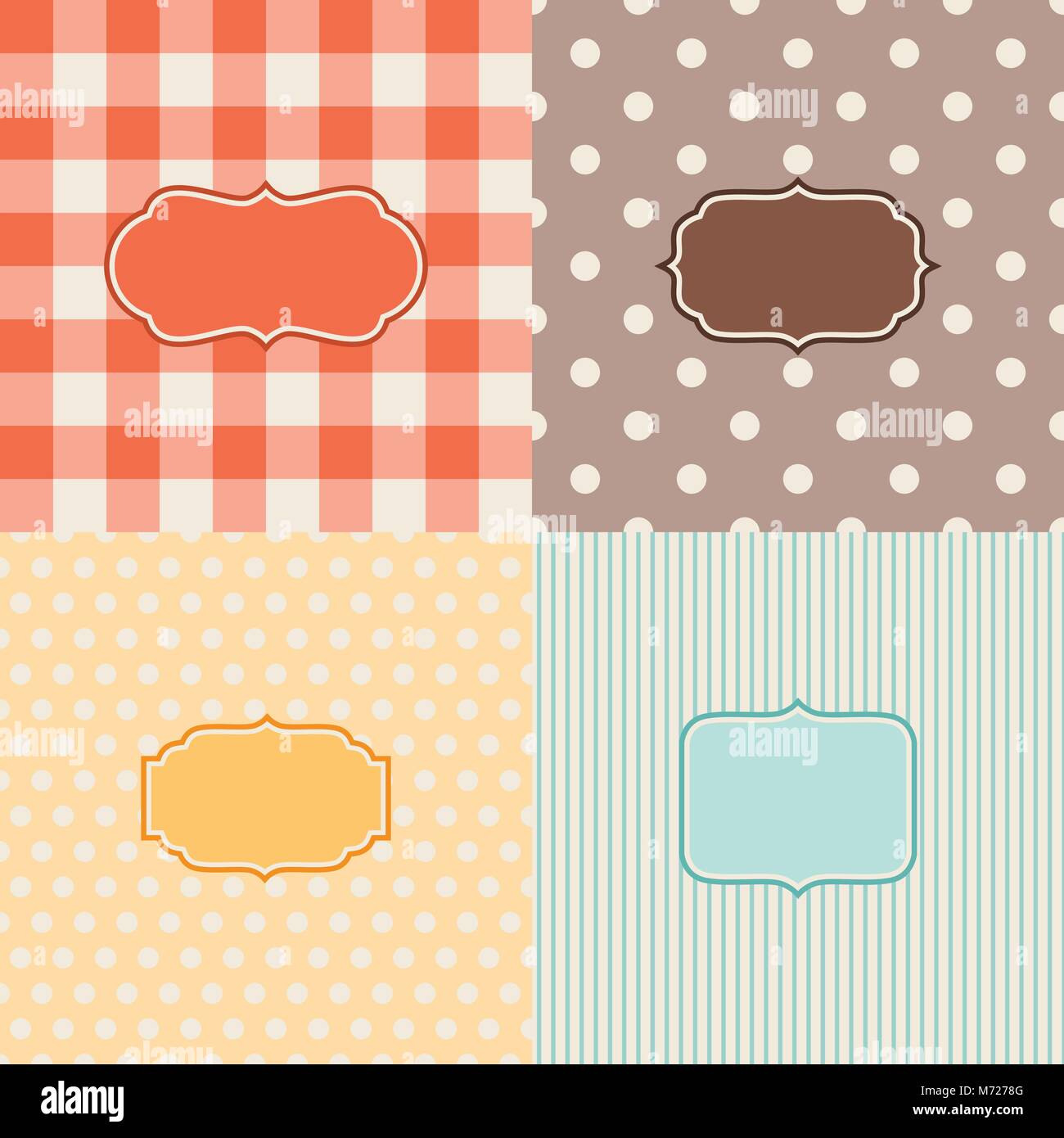 Photo Frame 4 Pattern Set of four patterned backgrounds with frames Stock Vector Image & Art ...