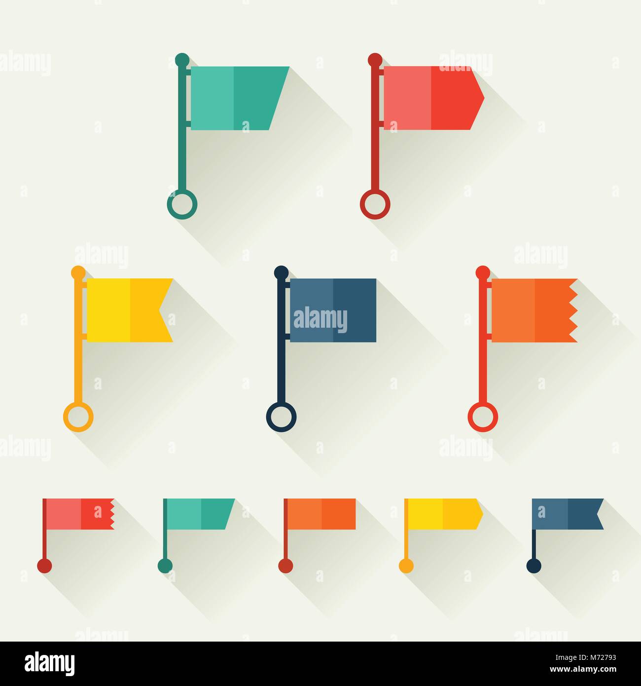 Set of flags for design in flat style Stock Vector Image & Art Alamy