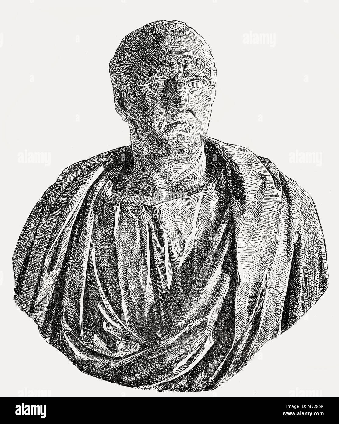 Marcus Tullius Cicero, a Roman philosopher, politician and orator Stock Photo