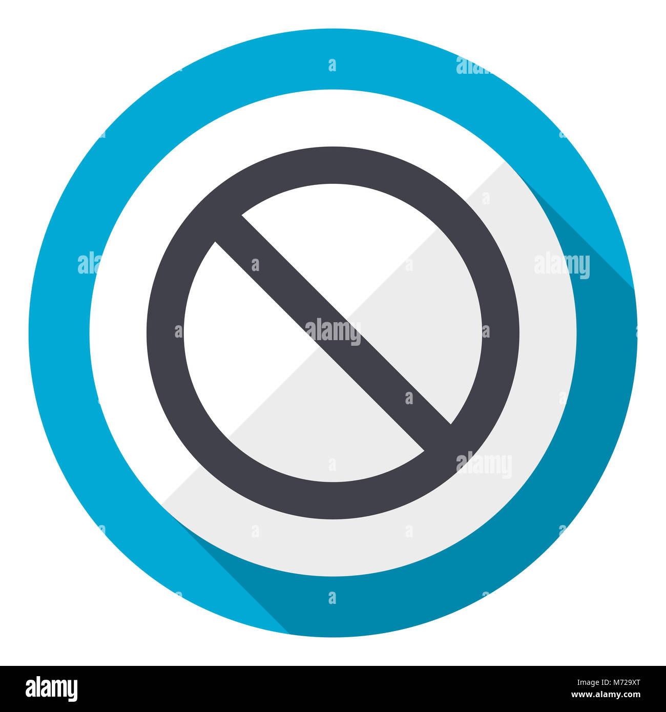 Access denied blue flat design web icon Stock Photo Alamy