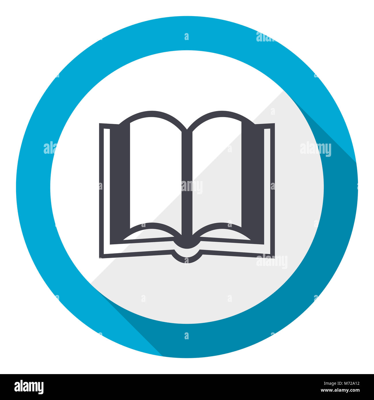 Book blue flat design web icon Stock Photo - Alamy