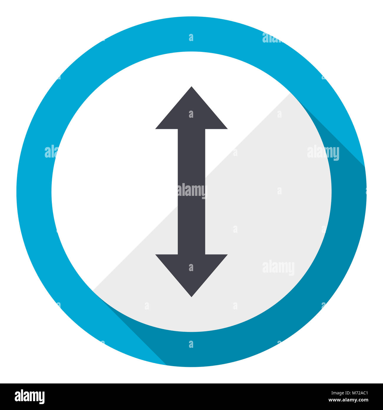 Arrow blue flat design web icon Stock Photo - Alamy