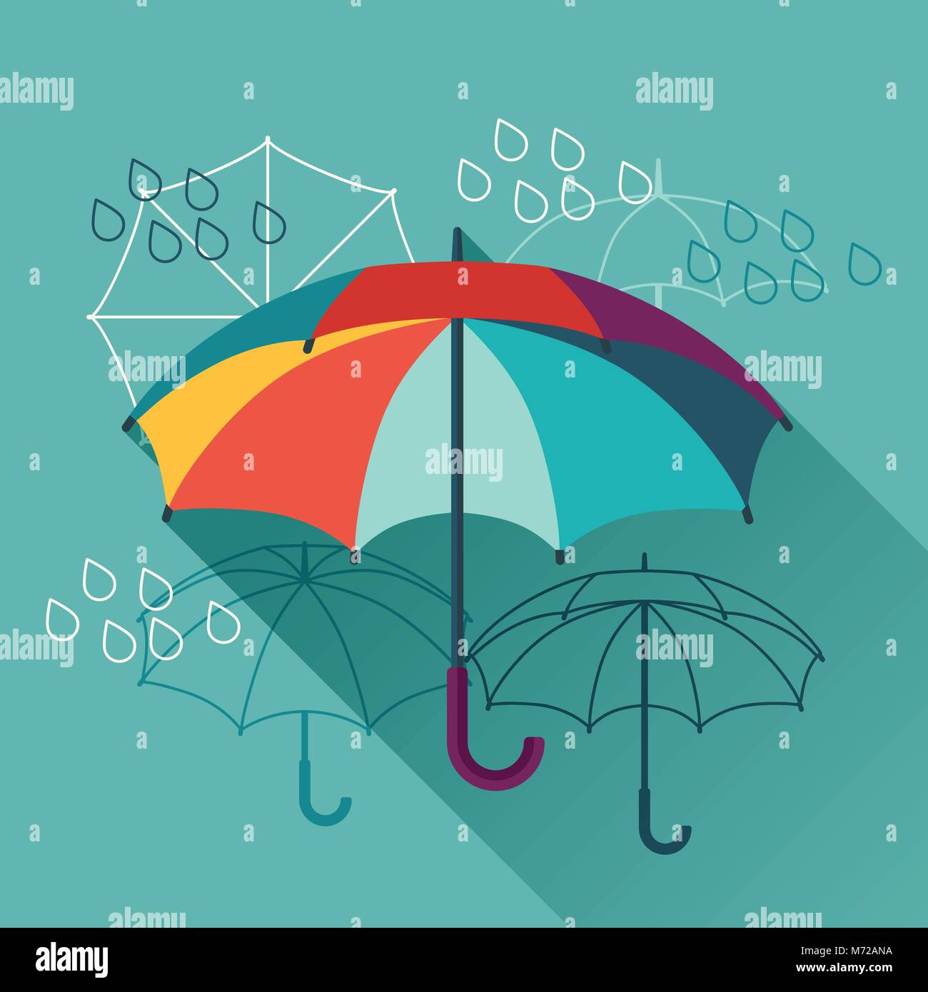 Umbrellas in background Stock Vector Images - Alamy