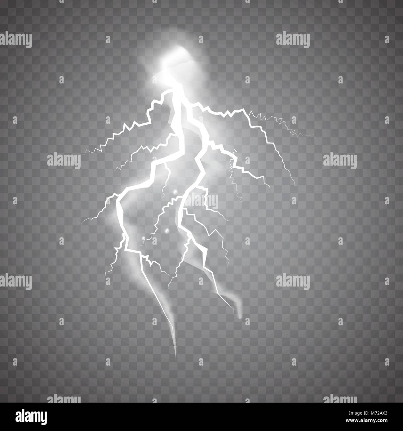 Realistic thunderstorm Lightning, effect of electrical discharge ...
