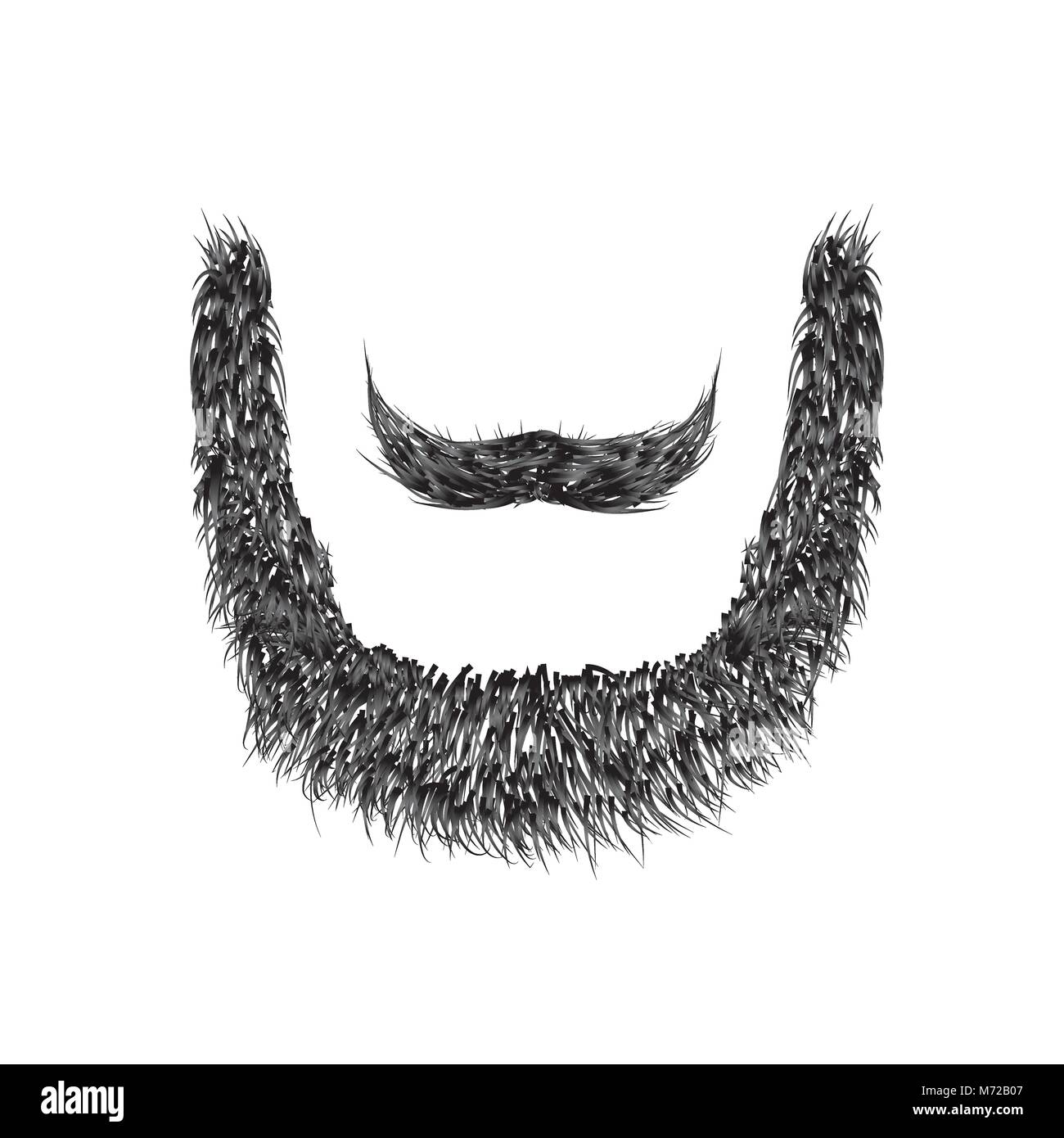 Realistic Beard Isolated On White Background Vector Illustration Stock Vector Image And Art Alamy 