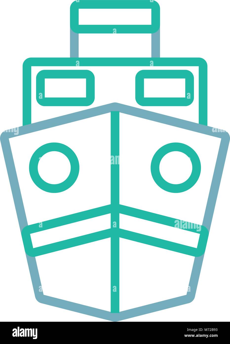 cargo ship icon over white background colorful design vector ...