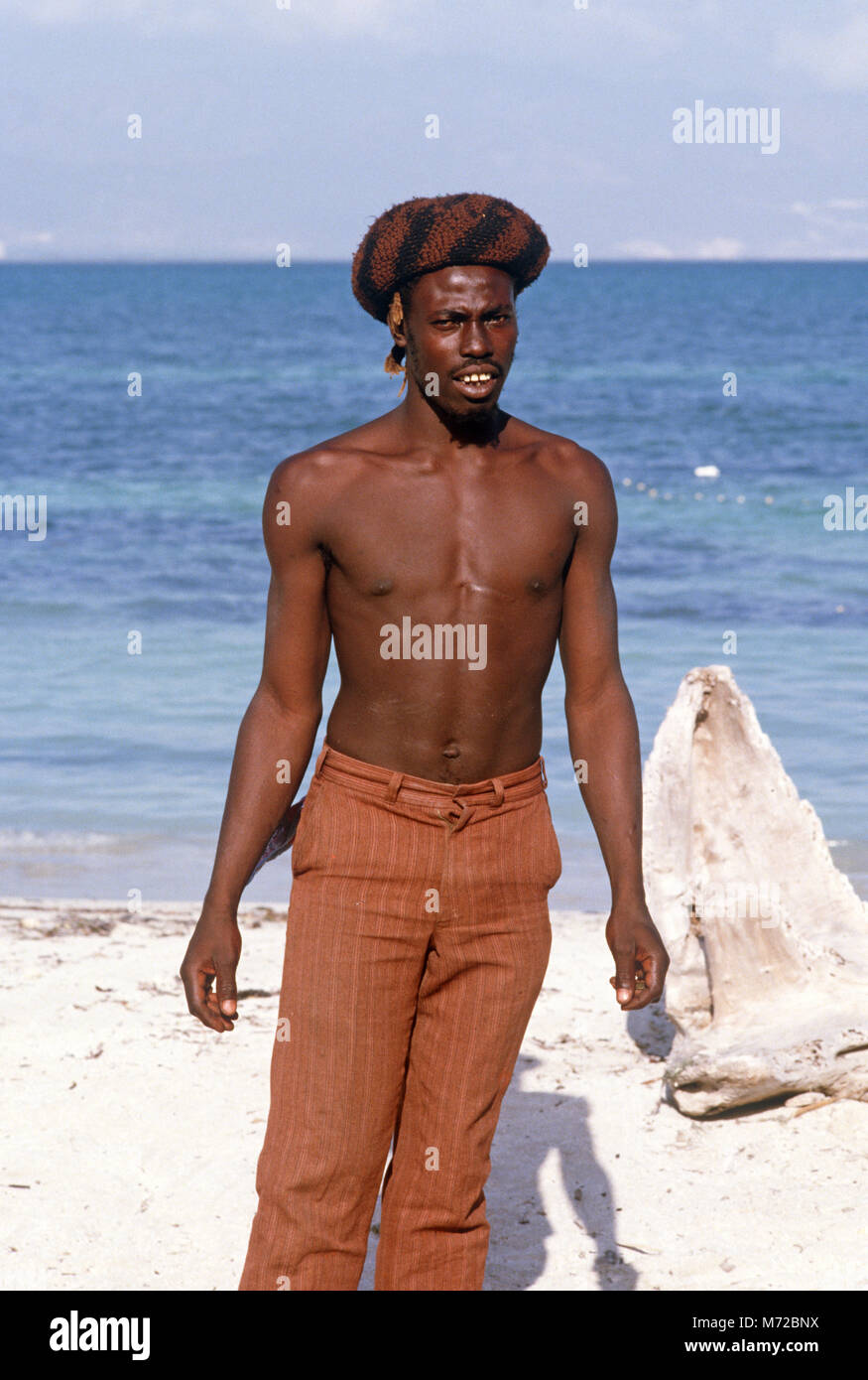 Fisherman on beach near Kingston, Jamaica Stock Photo Alamy