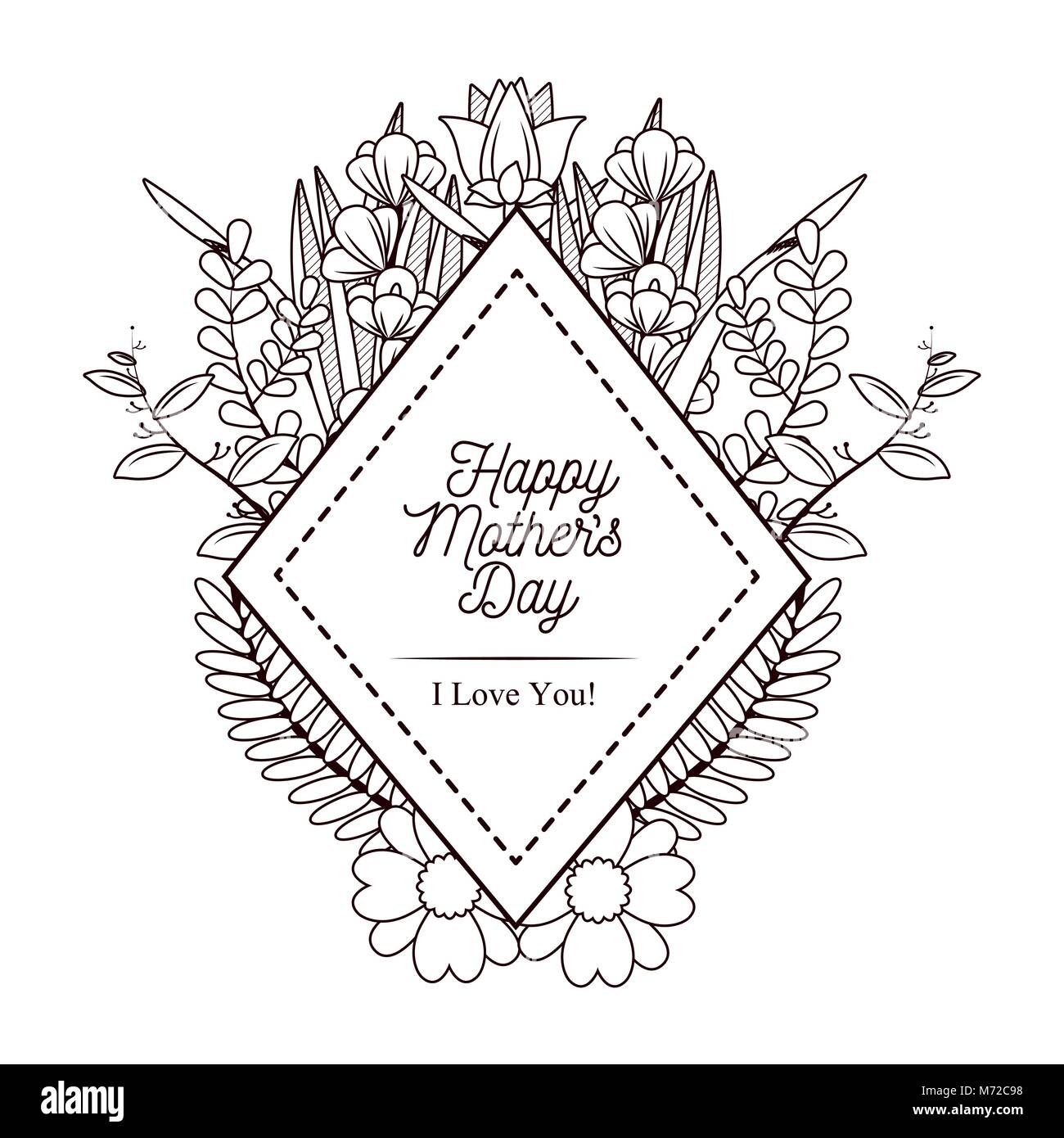 Happy Mothers Day Card Stock Vector Image And Art Alamy 5702