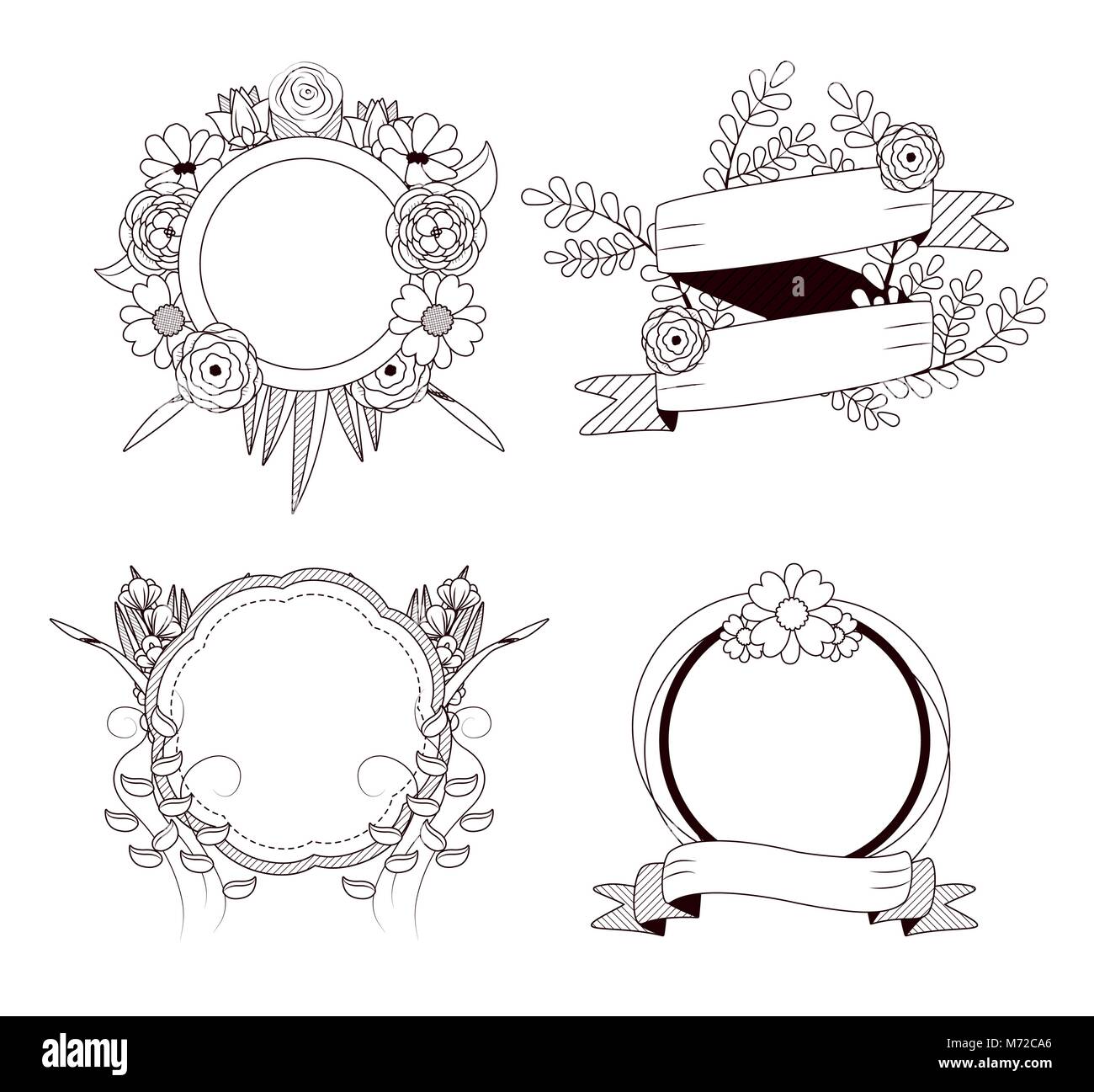 Collection of labels with flowers Stock Vector Image & Art - Alamy