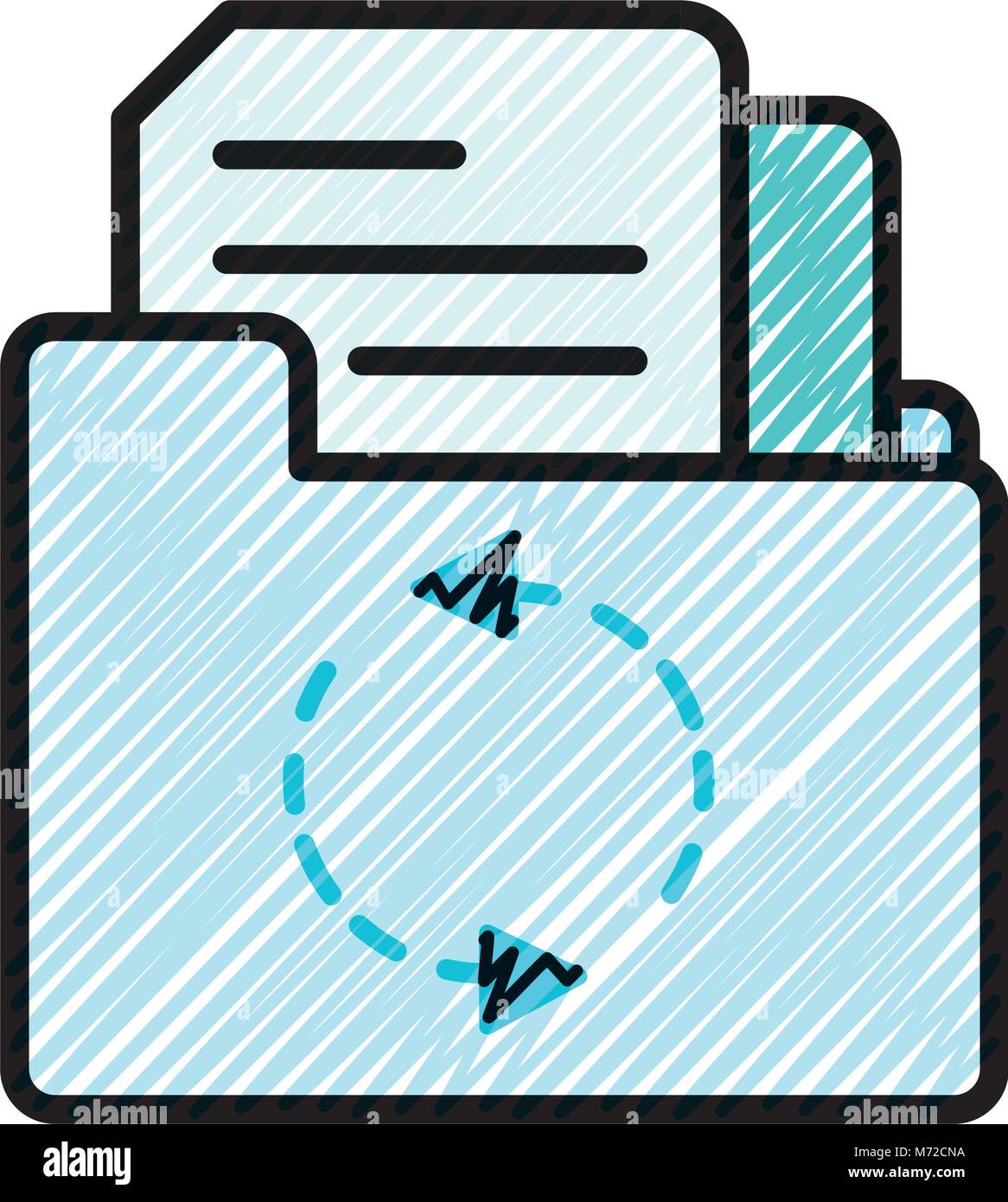 grated file folder with documents paper upload Stock Vector Image & Art ...