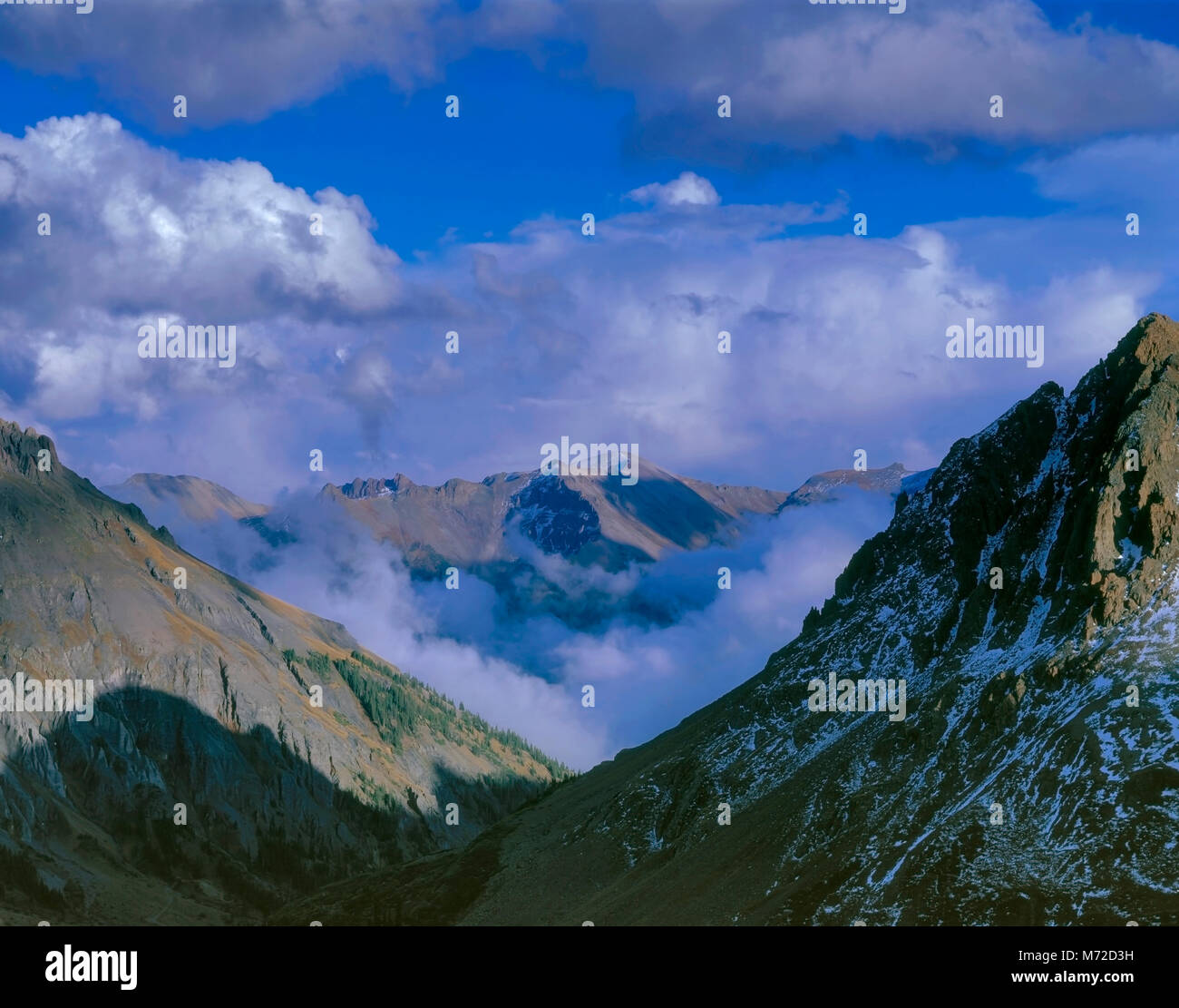 Clearing Storm, Yankee Boy Basin, Uncompahgre National Forest, Colorado Stock Photo