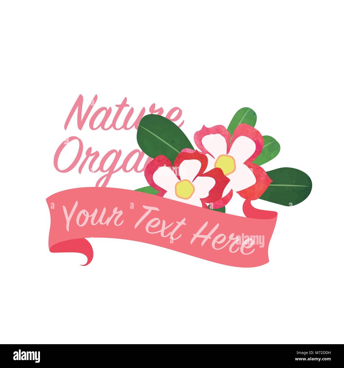 Colorful Watercolor Texture Vector Nature Botanic Garden Flower