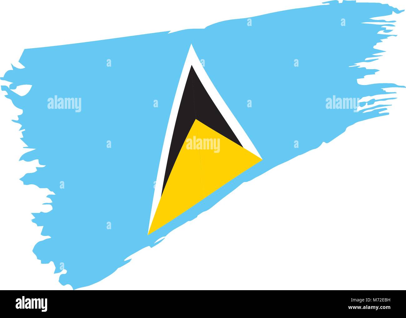 saint-lucia-flag-vector-illustration-stock-vector-image-art-alamy