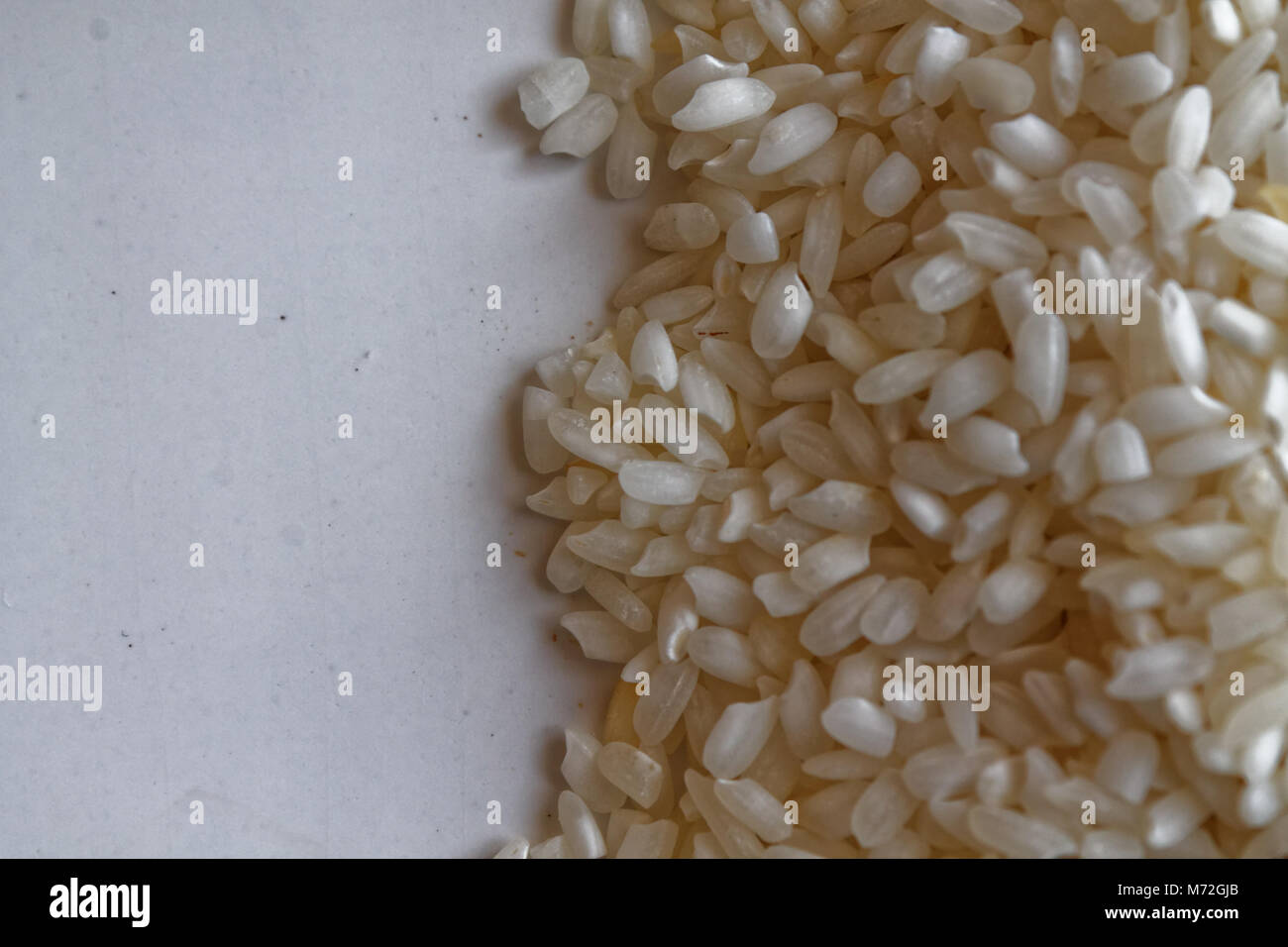 Rice organic texture, Asian uncooked short milled rice as background ...