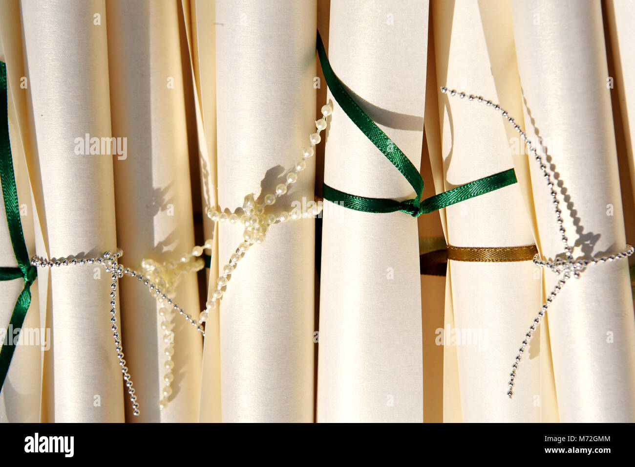 Parchment Document rolls Stock Photo Alamy