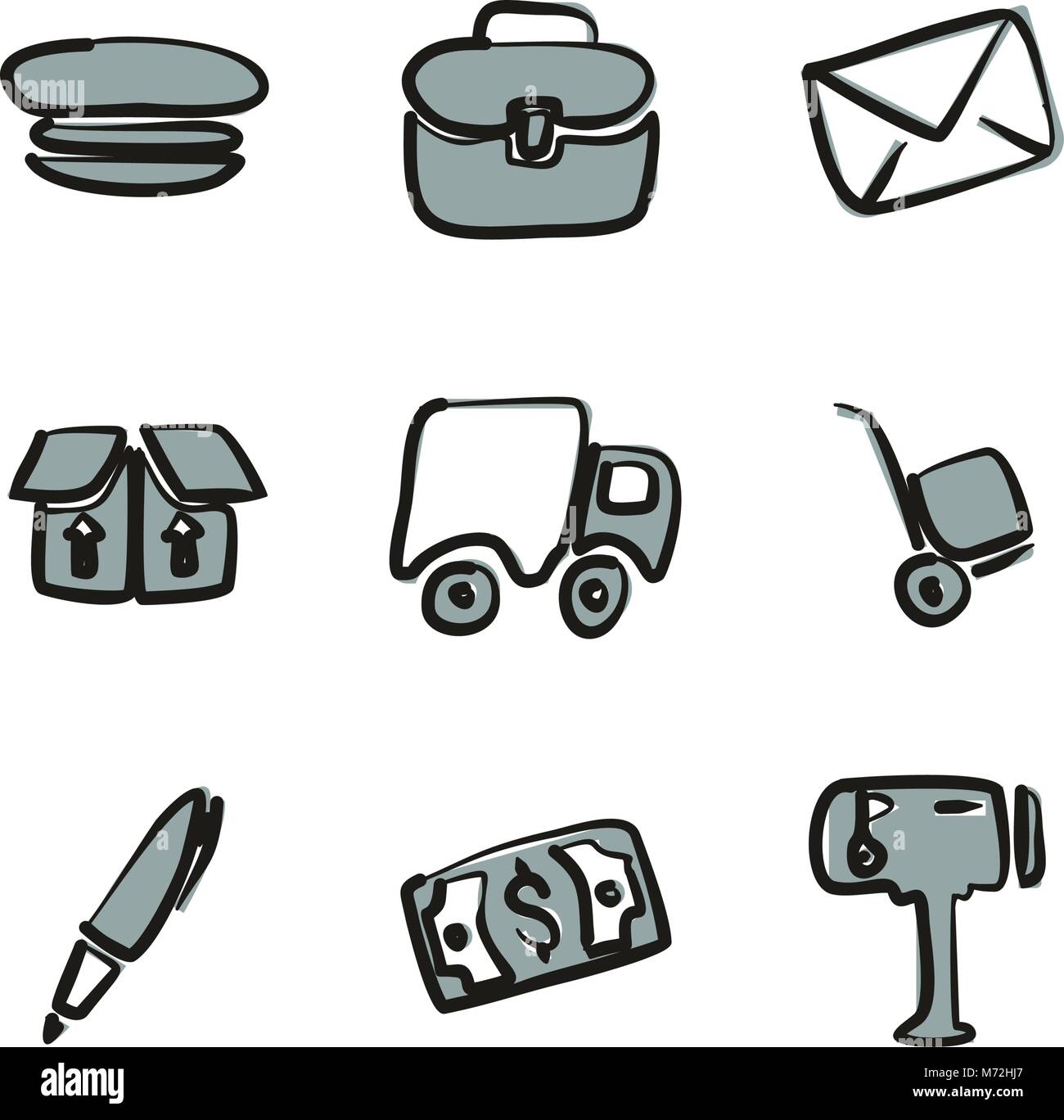 Post office trolley Stock Vector Images - Alamy