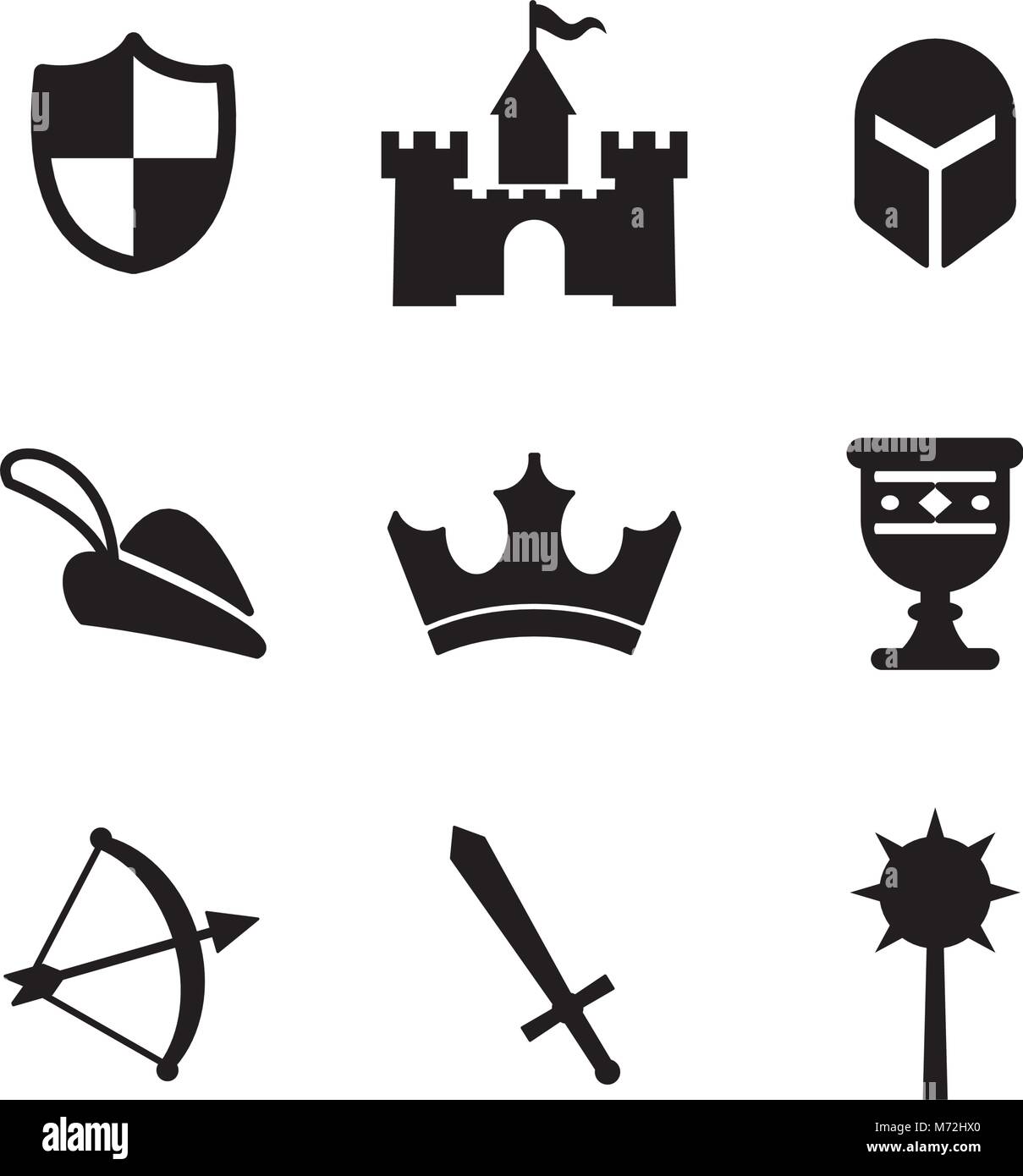 Medieval Icons Stock Vector