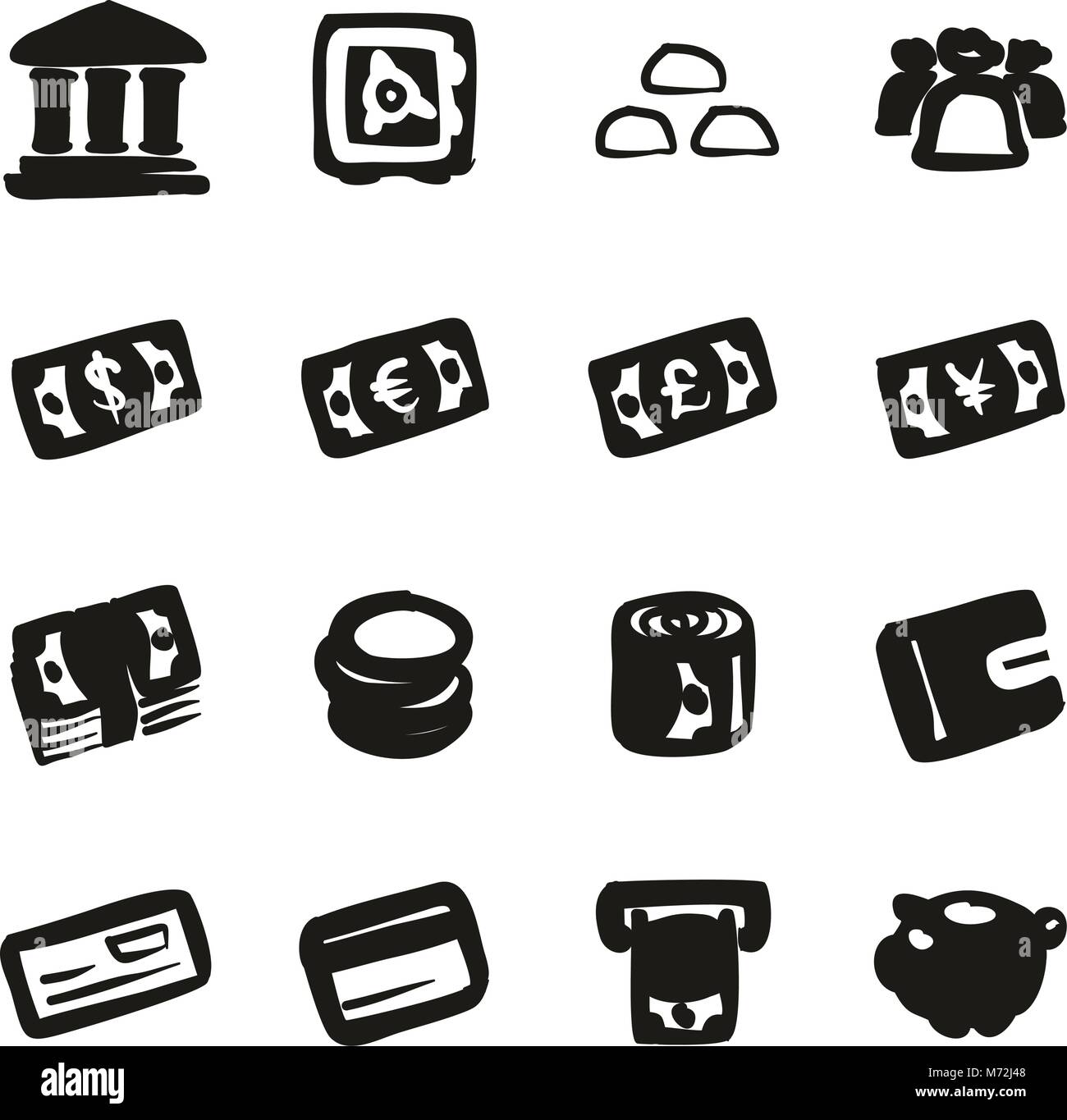 Money Icons Freehand Fill Stock Vector Image & Art - Alamy