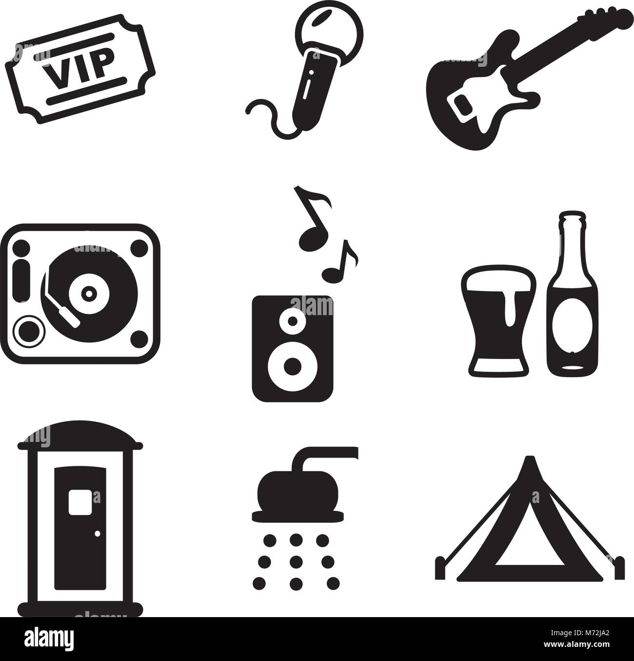 Music Festival Icons Stock Vector Image & Art - Alamy