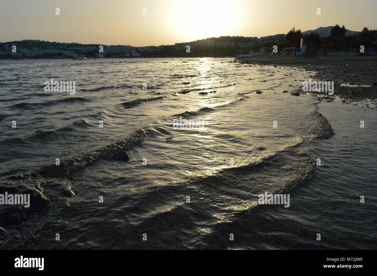 Bodrum Beach in Turkey, this picture would create a perfect Canvas along with the natural and unedited features Stock Photo