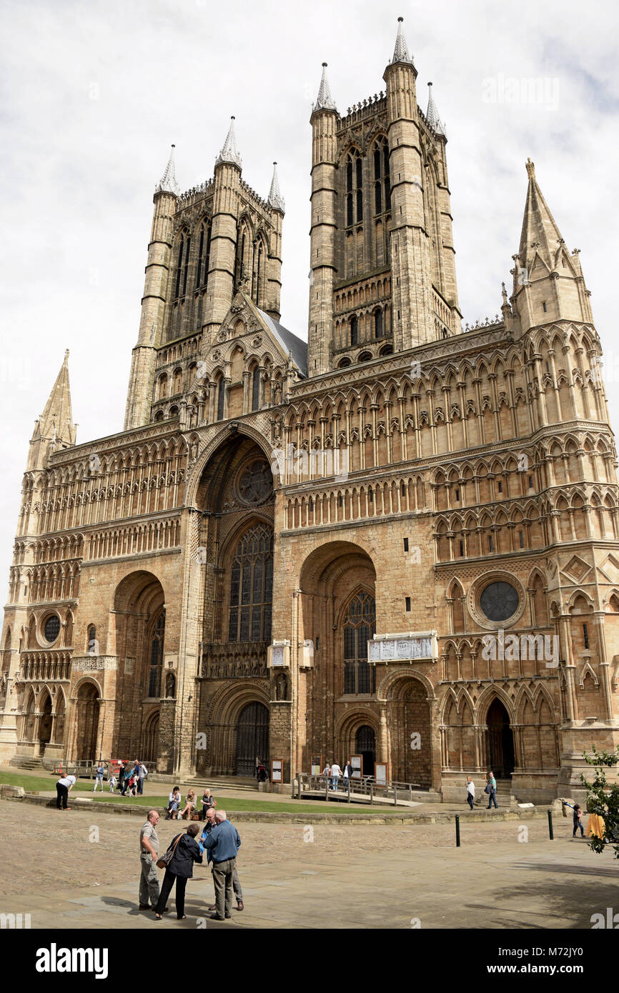 Lincoln Cathedral. Cathedral Church of the Blessed Virgin Mary of Lincoln. Stock Photo