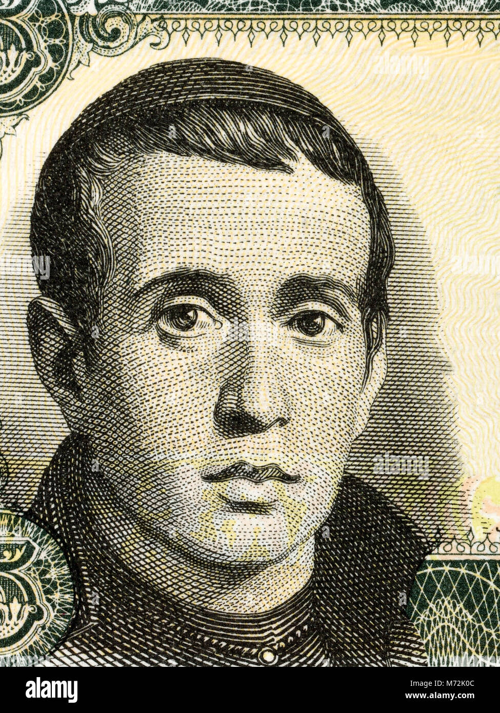 Jaime Balmes portrait from Spanish money Stock Photo