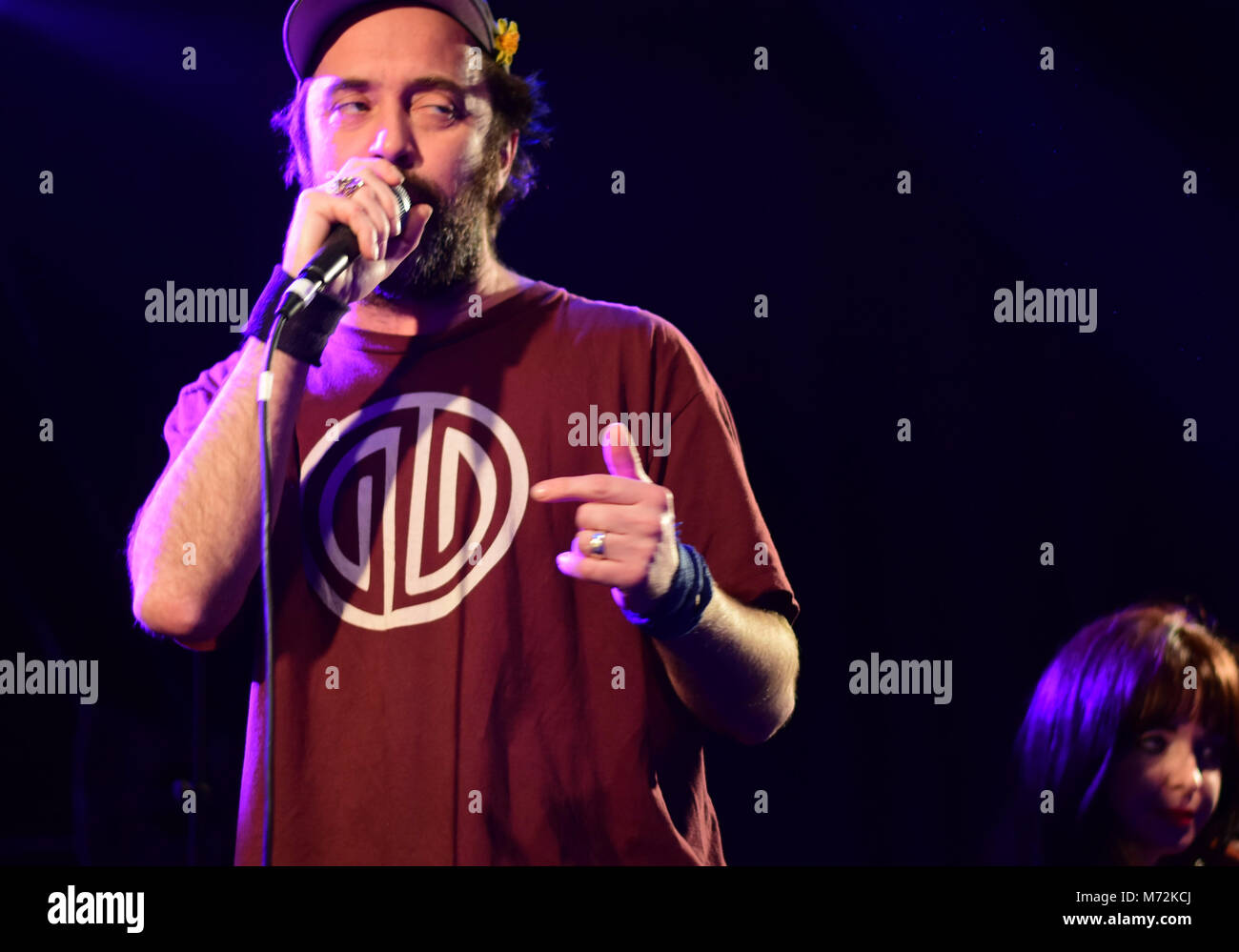 Beans on Toast, folk singer Jay McAllister and his band, entertain