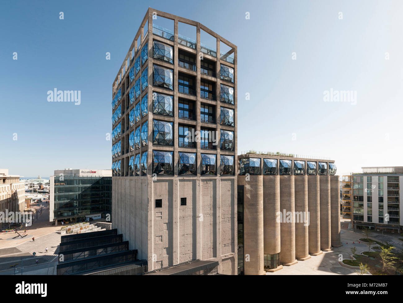 The Zeitz MOCAA (Museum of Contemporary African Art) and the Silo Hotel building in the Cape Town Waterfront. Stock Photo