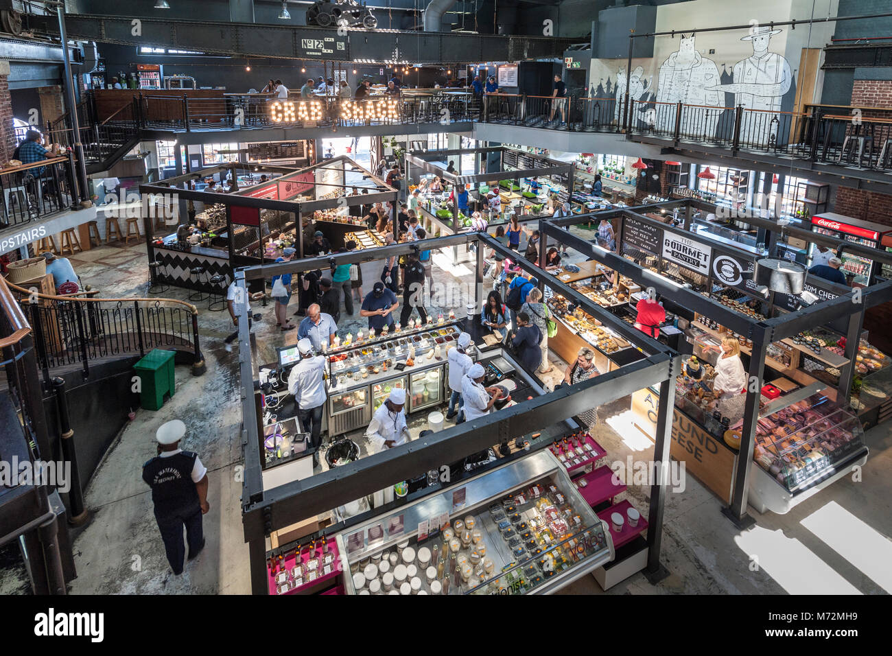 The V&A Food Market of the Cape Town Waterfront. Stock Photo