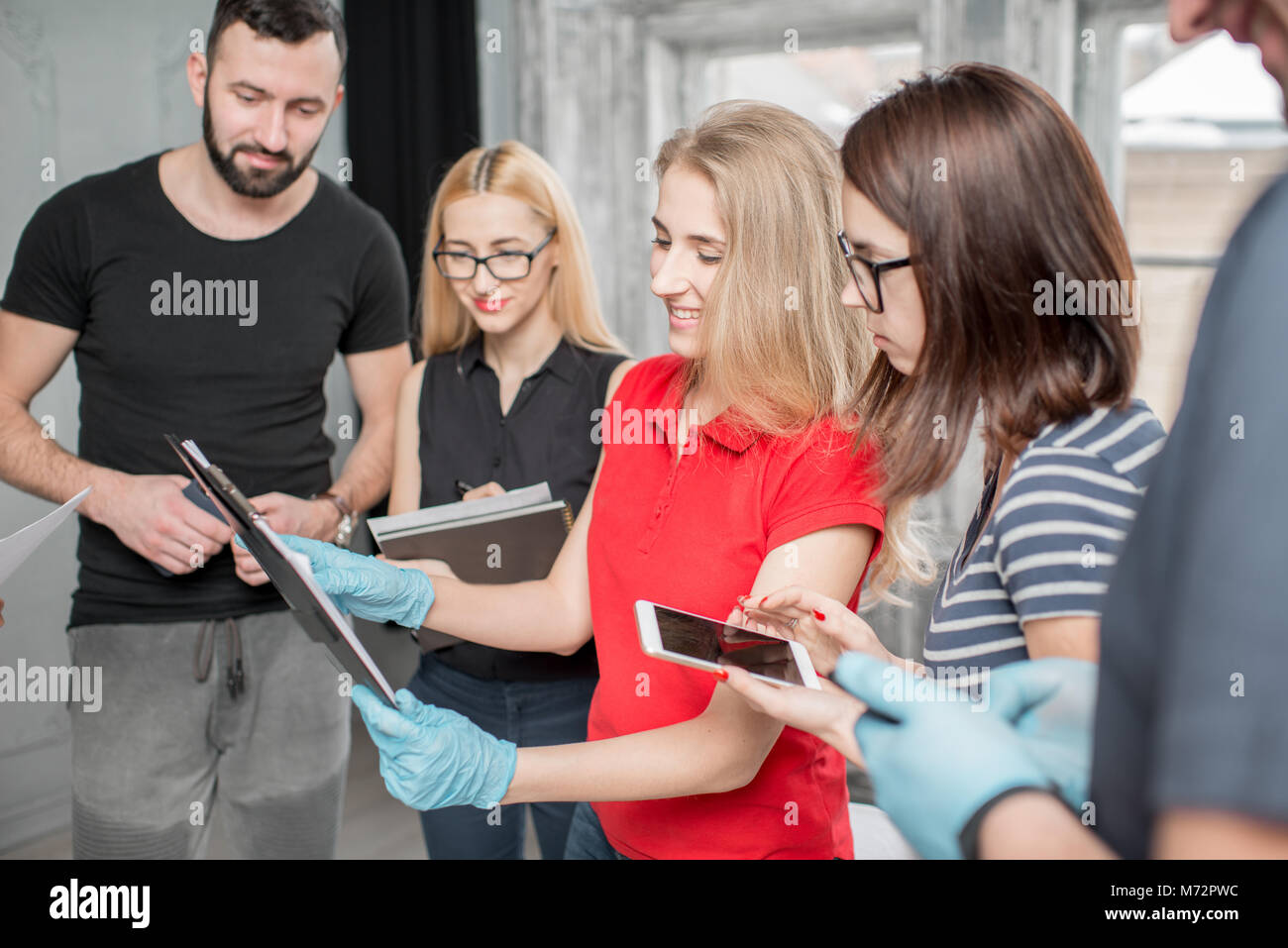 First aid training Stock Photo