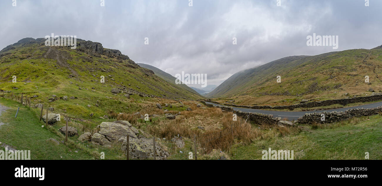 View Across Kirkstone Pass, Lake District Stock Photo