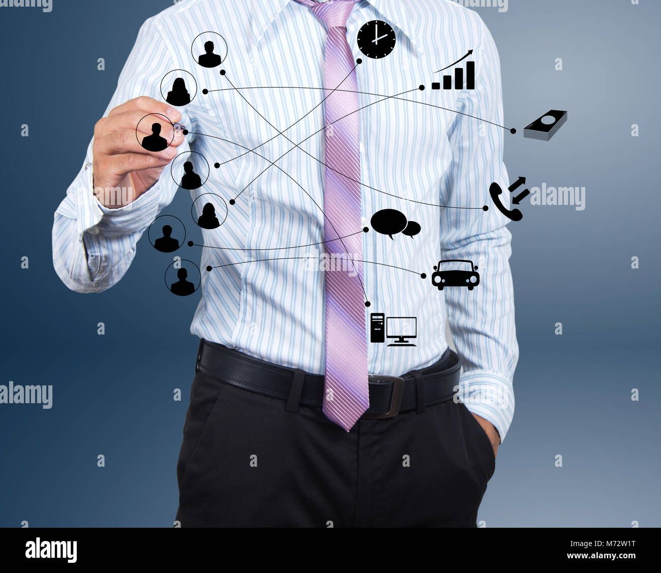 Concept about business leaders. teamwork. Stock Photo