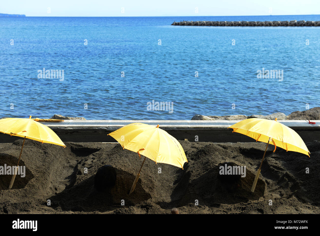 A unique sand bath at Kamegawa onsen by the ocean at Beppu Stock Photo Alamy