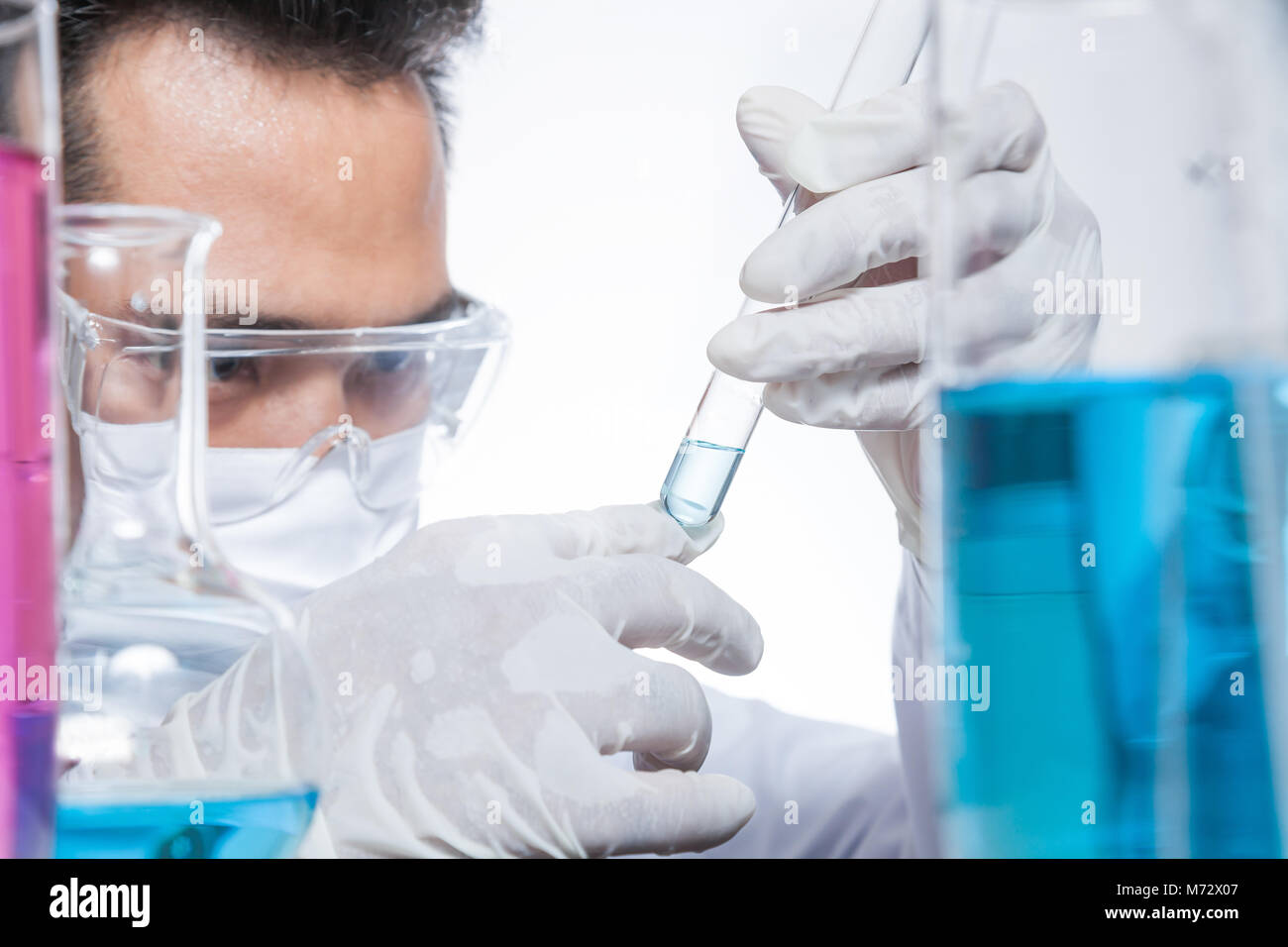 Scientists are experimenting in the lab. Stock Photo