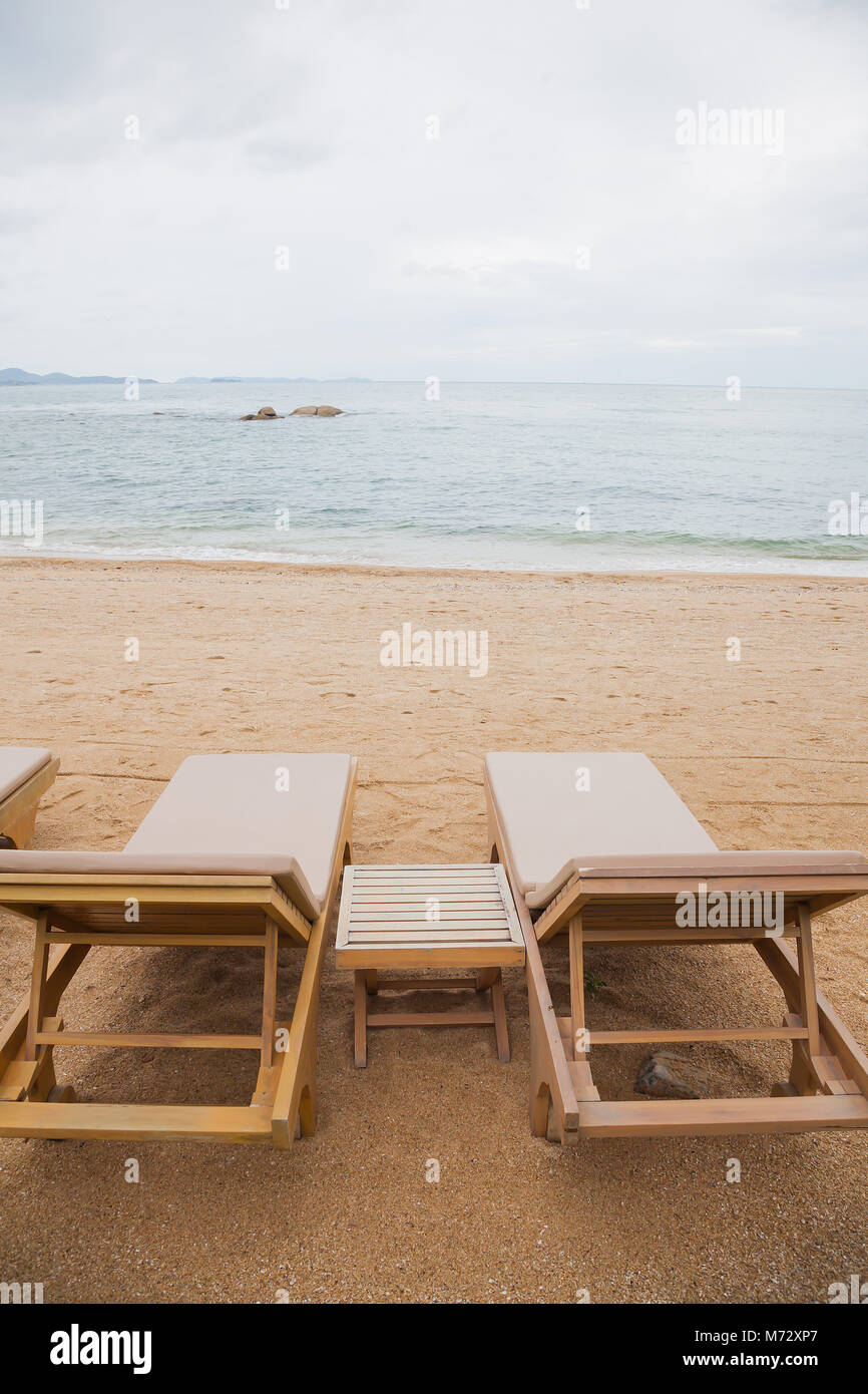 Empty deck chairs on hi-res stock photography and images - Alamy